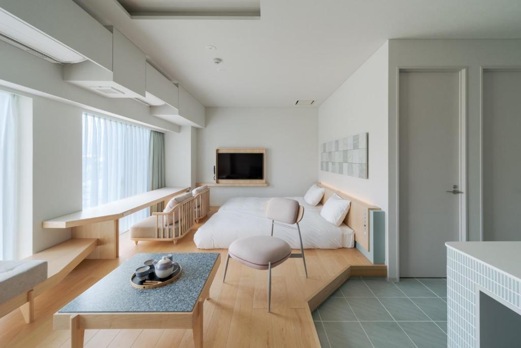 Timber joinery detail and soft interior lighting, hotel lobby