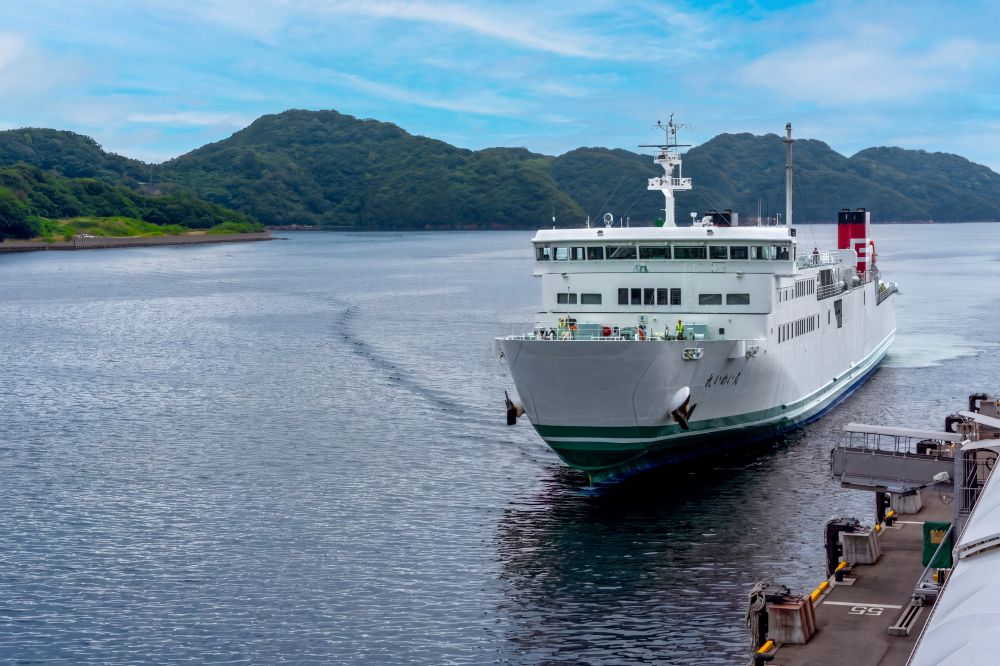 Uwajima Ferry crossing the Bungo Channel towards Beppu